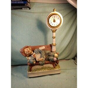 Melody in Motion Wall Street Willie Sleeping On Park Bench Clock Works music box